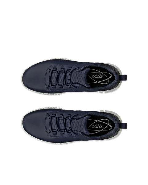 ECCO® Gruuv odiniai sportbačiai vyrams - Tamsiai mėlyna - Top_Left_Pair