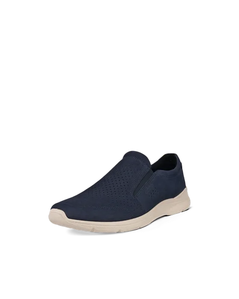 ECCO® Irving chaussures sans lacet en cuir pour homme - Bleu marine - M