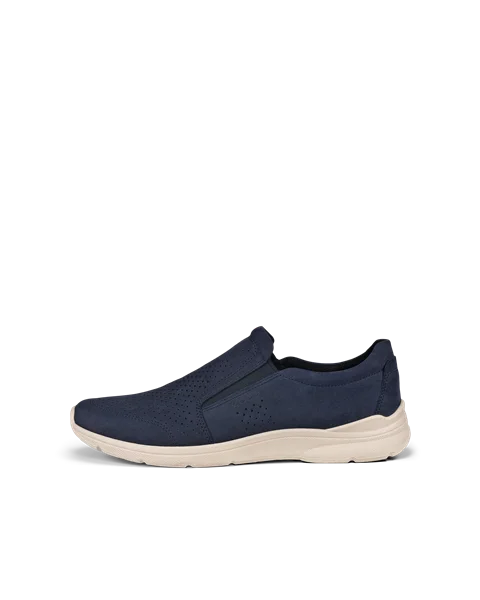 ECCO® Irving chaussures sans lacet en cuir pour homme - Bleu marine - O