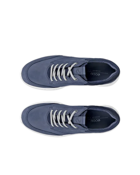 Sapatos nobuck homem ECCO® Irving - Azul marinho - Top_Left_Pair