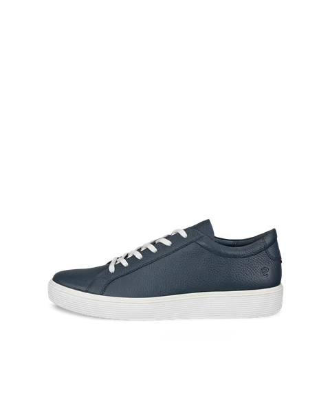 Men's ECCO® Soft 60 Leather Trainer - Navy - O