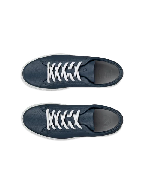 ECCO® Soft 60 sneakers i læder til herrer - Marineblå - Top_Left_Pair