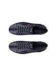 ECCO® Soft 7 herre sneakers skinn - Marineblå - Top_Left_Pair