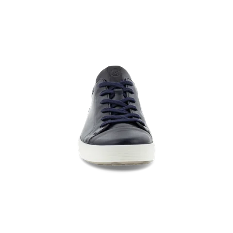 Męskie skórzane sneakersy ECCO® Soft 7 - Granatowy - Front