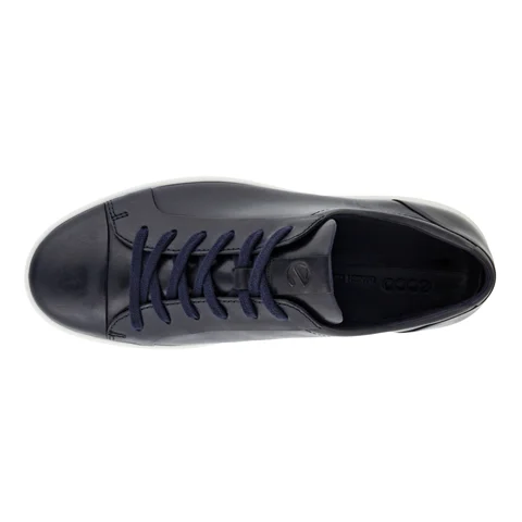 Męskie skórzane sneakersy ECCO® Soft 7 - Granatowy - Top