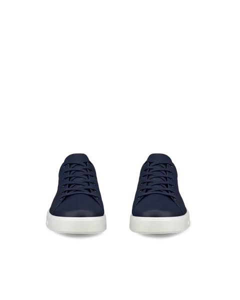 ECCO® Street 720 baskets en cuir Gore-Tex pour homme - Bleu marine - Front_Pair