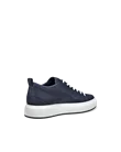 Men's ECCO® Street Ace Leather Trainer - Navy - B