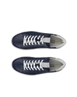 Men's ECCO® Street Lite Leather Trainer - Navy - Top_Left_Pair