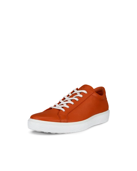 ECCO® Soft 60 Heren leren sneaker - Oranje - M