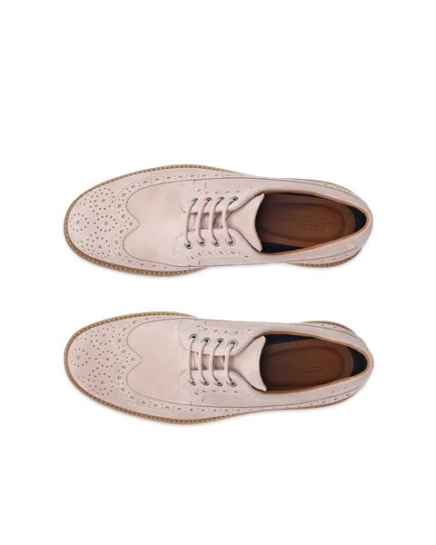 ECCO® Metropole Oslo Heren suède brogueschoen - Pink - Top_Left_Pair