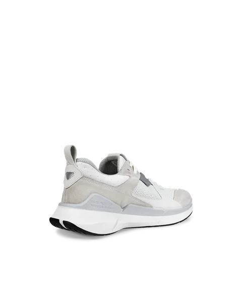Men's ECCO® Biom 2.2 Suede Trainer - White - B