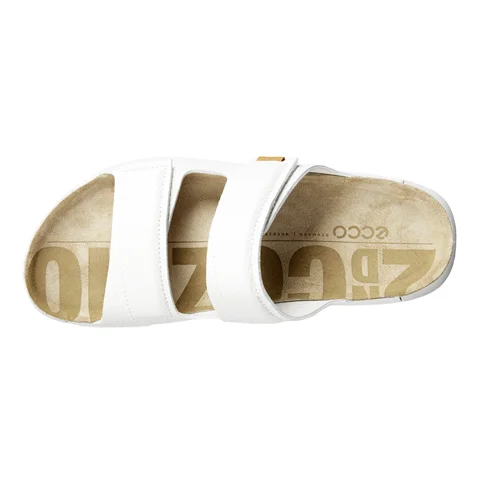 ECCO® Cozmo 60 sandaler i læder med to remme til herrer - Hvid - Top