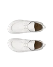 Men's ECCO® Cozmo Leather Moc-Toe Shoe - White - Top_Left_Pair