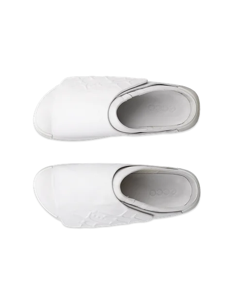 ECCO® Cozmo mules en cuir pour homme - Blanc - Top_Left_Pair