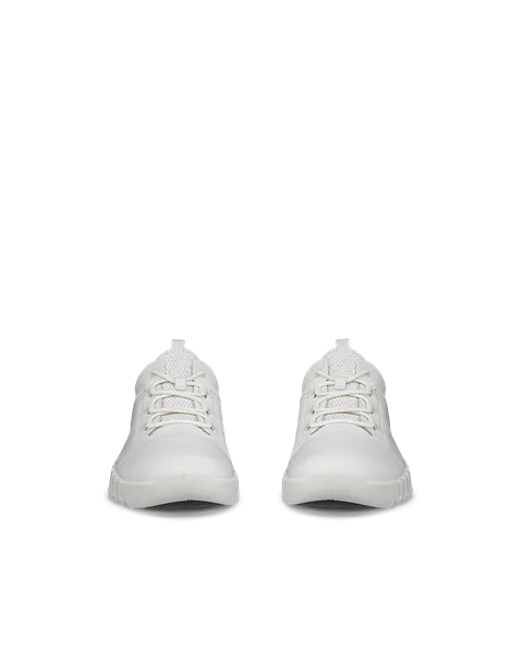 ECCO® Gruuv odiniai sportbačiai vyrams - Baltas - Front_Pair