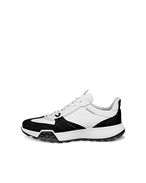 ECCO® Retro Sneaker baskets en cuir pour homme - Blanc - O