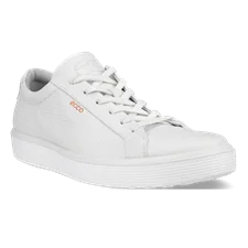 Męskie skórzane sneakersy ECCO® Soft 60 - Biały - Main