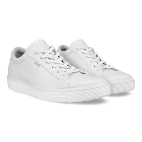 Męskie skórzane sneakersy ECCO® Soft 60 - Biały - Pair