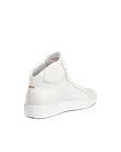 Men's ECCO® Soft 60 Leather High-Top Trainer - White - B