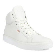 ECCO® Soft 60 højskaftet sneakers i læder til herrer - Hvid - Main