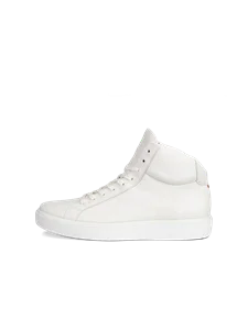 ECCO® Soft 60 baskets montante en cuir pour homme - Blanc - O