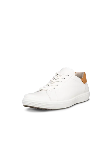 ECCO® Soft 7 Herren Ledersneaker - Weiß - M
