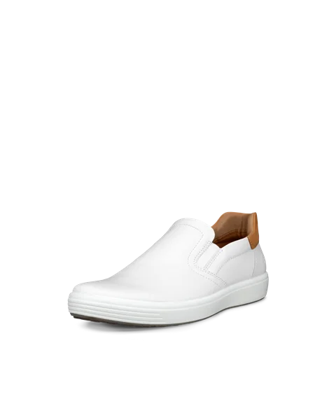 Ténis couro homem ECCO® Soft 7 - Branco - M