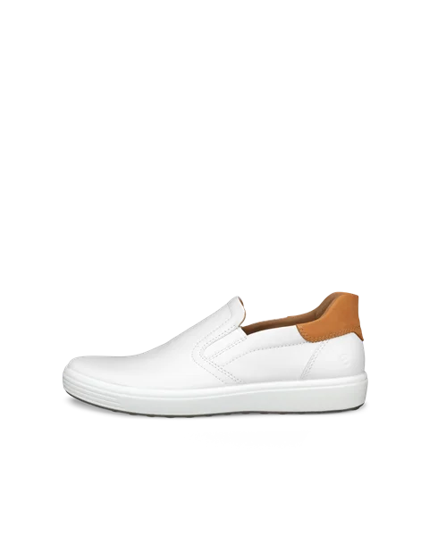 Ténis couro homem ECCO® Soft 7 - Branco - O