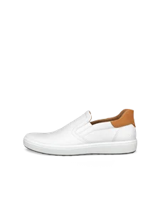 Miesten ECCO® Soft 7 nahka tennari - Valkoinen - O