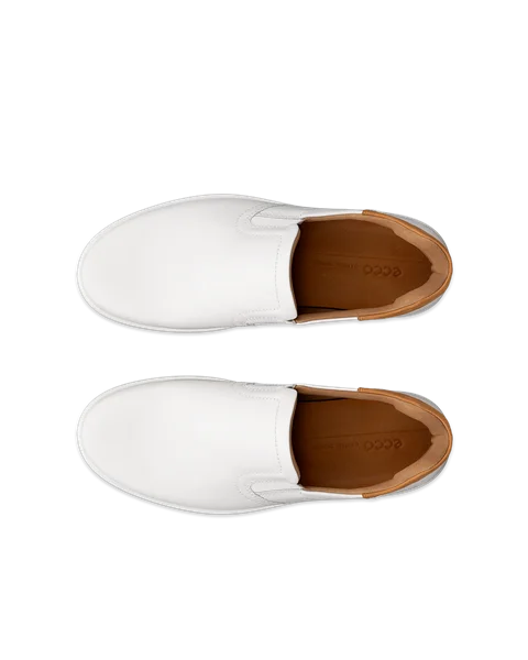 Ténis couro homem ECCO® Soft 7 - Branco - Top_Left_Pair