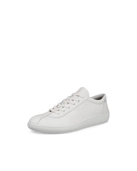 Męskie skórzane sneakersy ECCO® Soft Zero - Biały - M