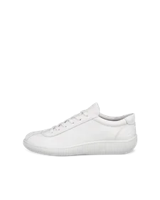 Męskie skórzane sneakersy ECCO® Soft Zero - Biały - O