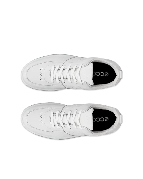 ECCO® Street 720 Gore-Tex sneakers i læder til herrer - Hvid - Top_Left_Pair