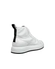 Men's ECCO® Street Ace Leather High-Top Trainer - White - B