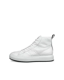 ECCO® Street Ace Herren High-Top Sneaker aus Leder - Weiß - O