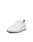 Men's ECCO® Street Ace Leather Trainer - White - M