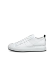 Men's ECCO® Street Ace Leather Trainer - White - O