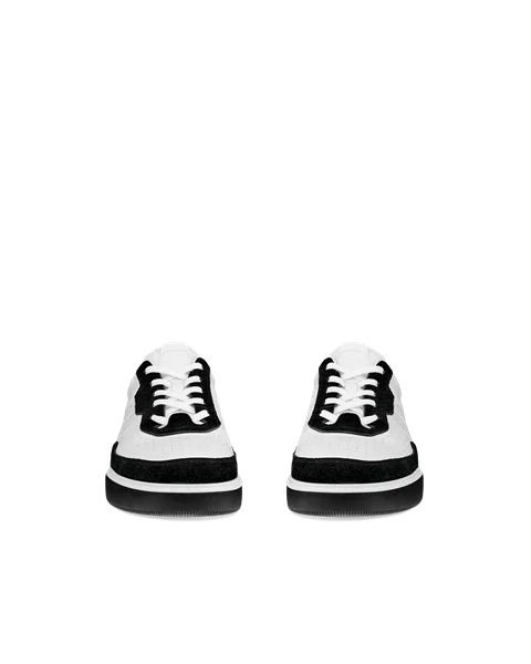 ECCO® Street Court herre sneakers skinn - Hvit - Front_Pair