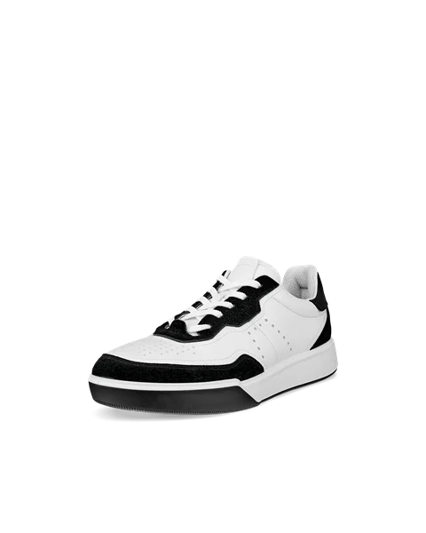 ECCO® Street Court herre sneakers skinn - Hvit - M