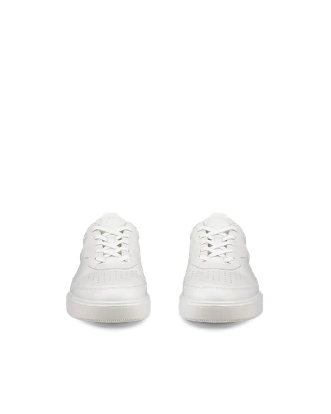 ECCO® Street Court Herren Ledersneaker - Weiß - Front_Pair