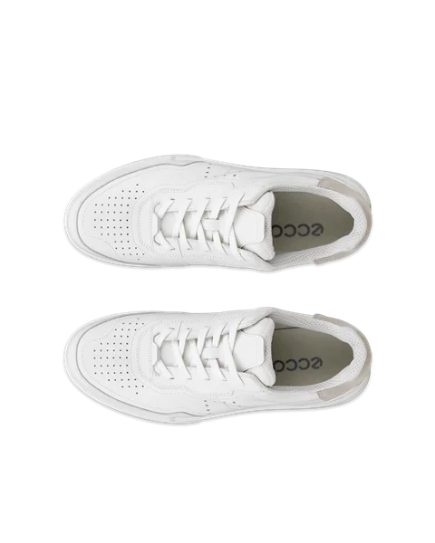 ECCO® Street Court Herren Ledersneaker - Weiß - Top_Left_Pair