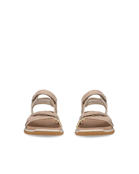 ECCO® Offroad Roam Dames nubuck sandaal met twee bandjes - Beige - Front_Pair