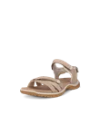 ECCO® Offroad Roam Dames nubuck sandaal met twee bandjes - Beige - M