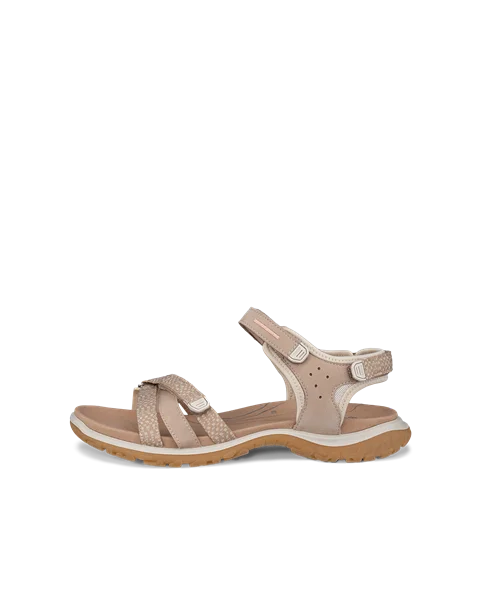 ECCO® Offroad Roam Dames nubuck sandaal met twee bandjes - Beige - O