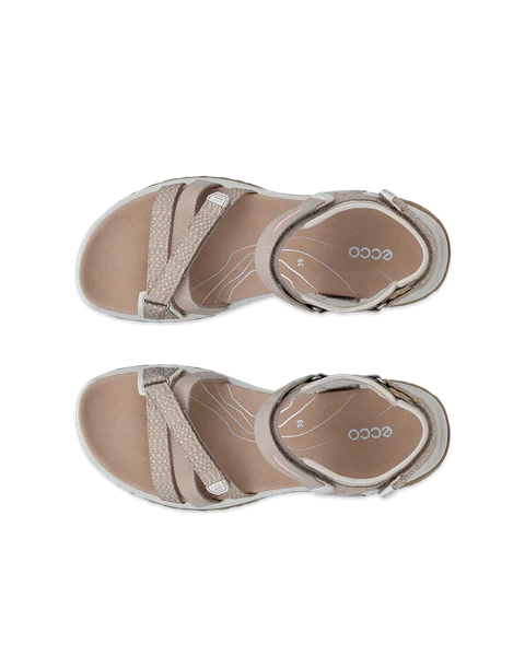 ECCO® Offroad Roam Dames nubuck sandaal met twee bandjes - Beige - Top_Left_Pair