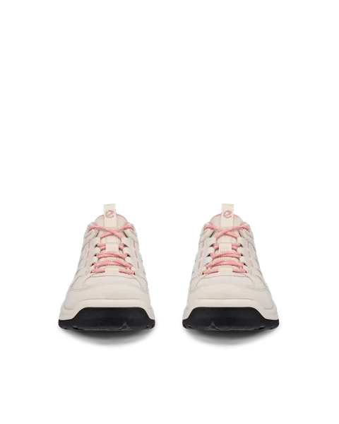 Damskie nubukowe wodoodporne buty trekingowe ECCO® Offroad - Beżowy - Front_Pair
