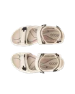 Women's ECCO® Offroad Yucatan Nubuck Hiking Sandal - Beige - Top_Left_Pair