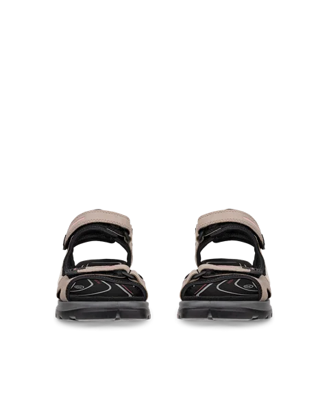 Women's ECCO® Offroad Nubuck Hiking Sandal - Beige - Front_Pair