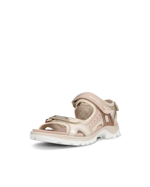Dámske kožené trekingové sandále ECCO® Offroad - Béžová - M