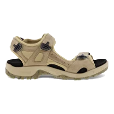 Men's ECCO® Offroad Yucatan Plus Nubuck Hiking Sandal - Beige - Outside